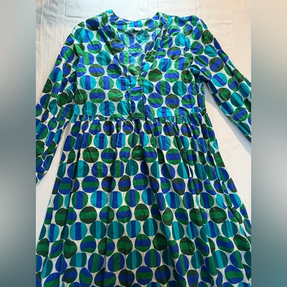 ZARA Printed Midi Dress 100% Cotton Sz Small Boho Retro Twee - Picture 4 of 9